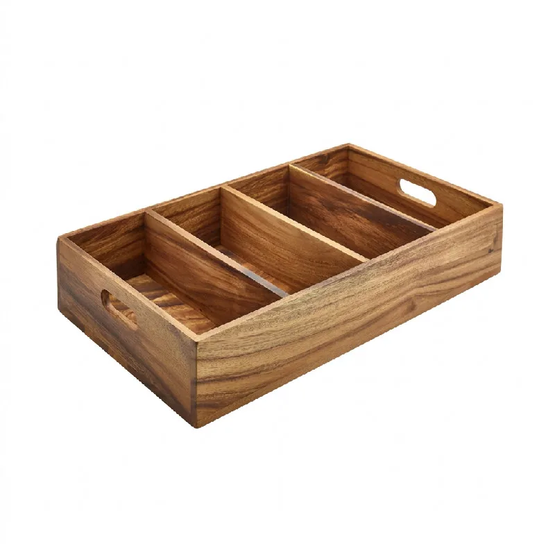 Acacia Wood 4 Bestikindsats Med Rum